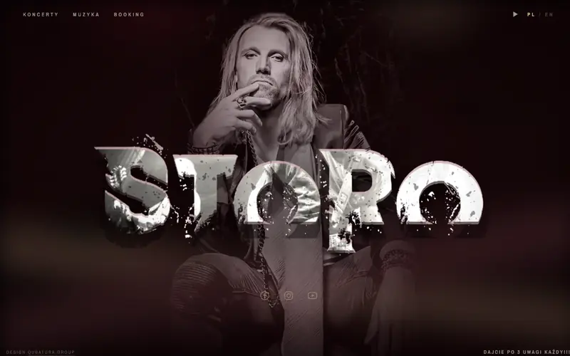 Strona Storo Band — widok strony głównej